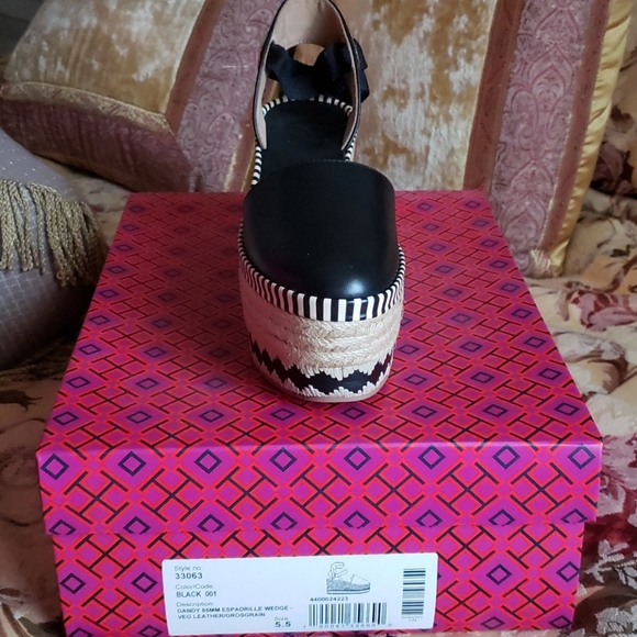 Tory Burch Shoes - NWT! TORY BURCH DANDY ESPADRILLE WEDGE 5.5